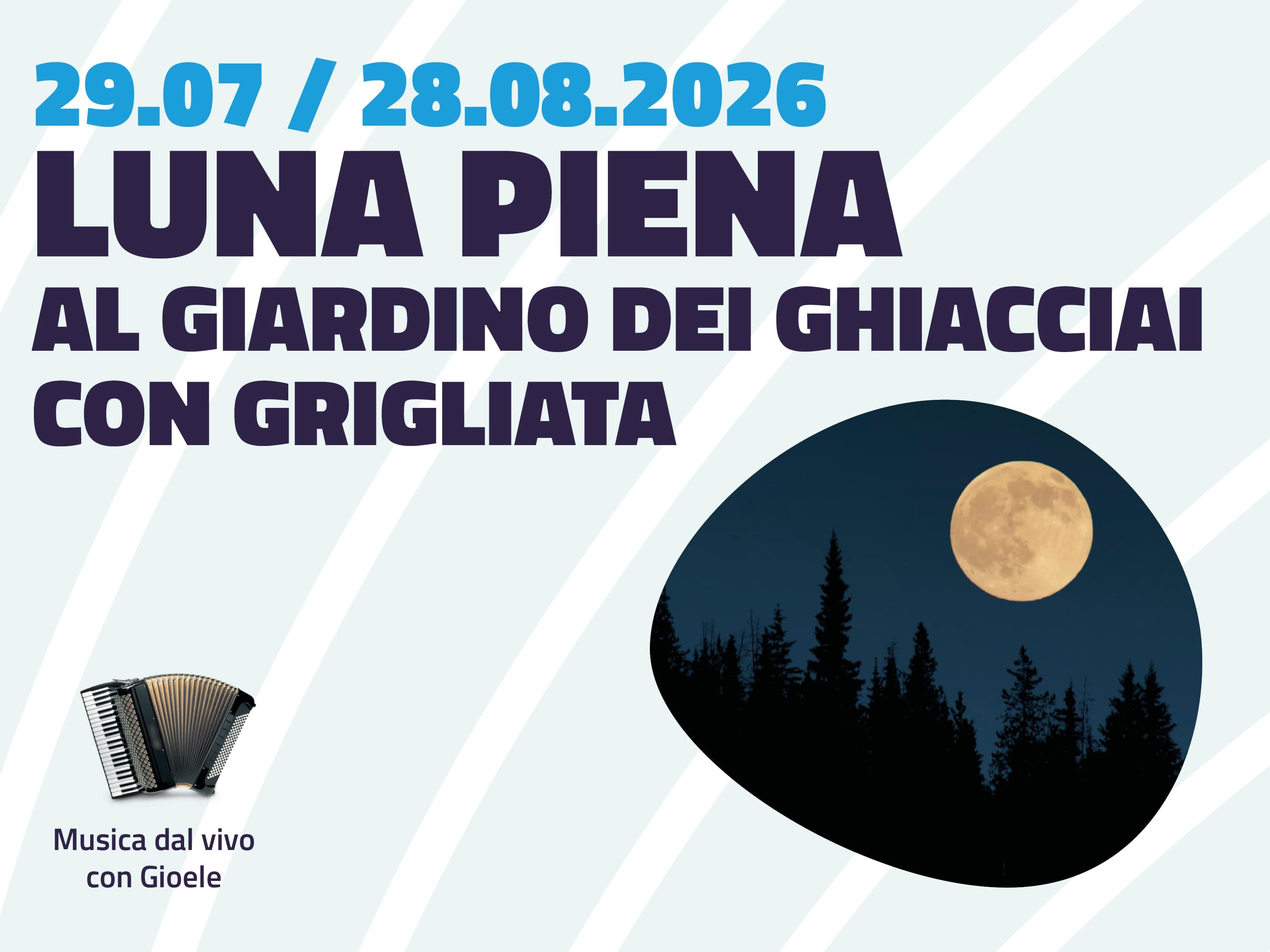 Luna piena al Giardino dei Ghiacciai